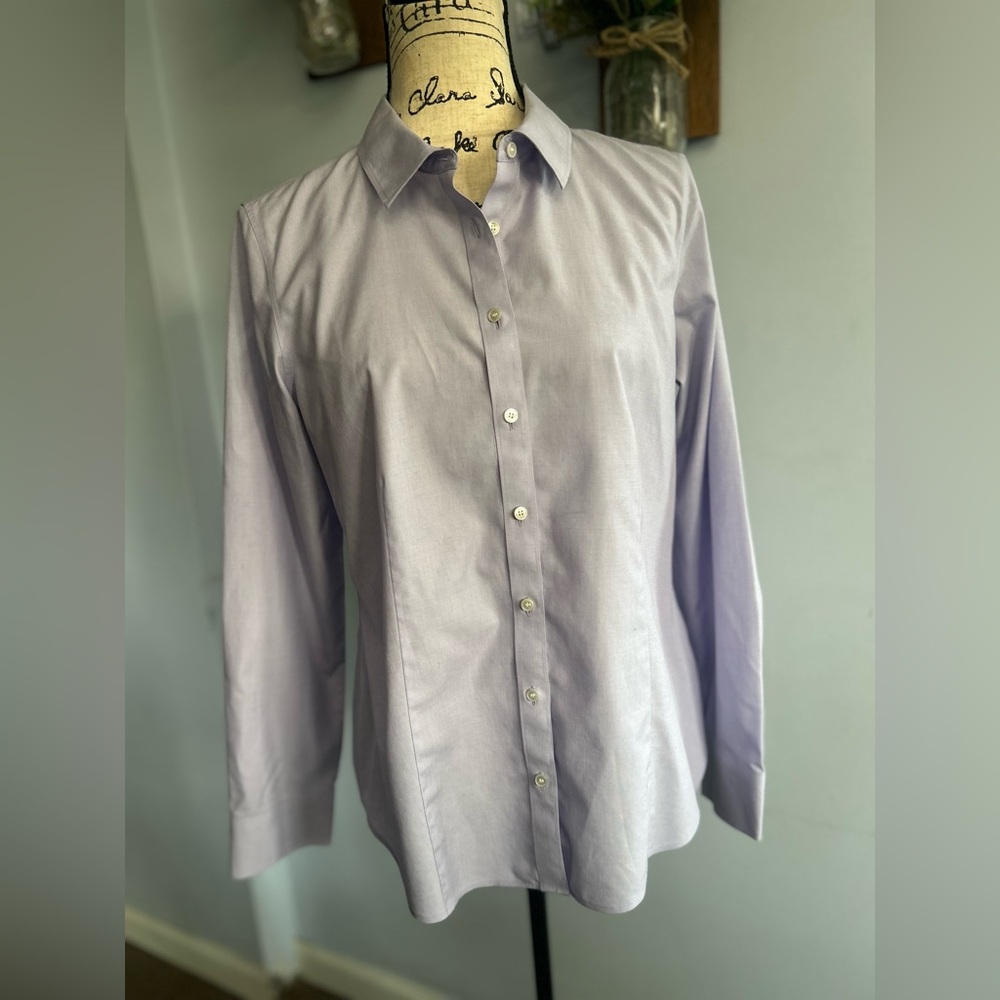 Talbots Blouse Buttons Down Stretch Lightweight 1… - image 1